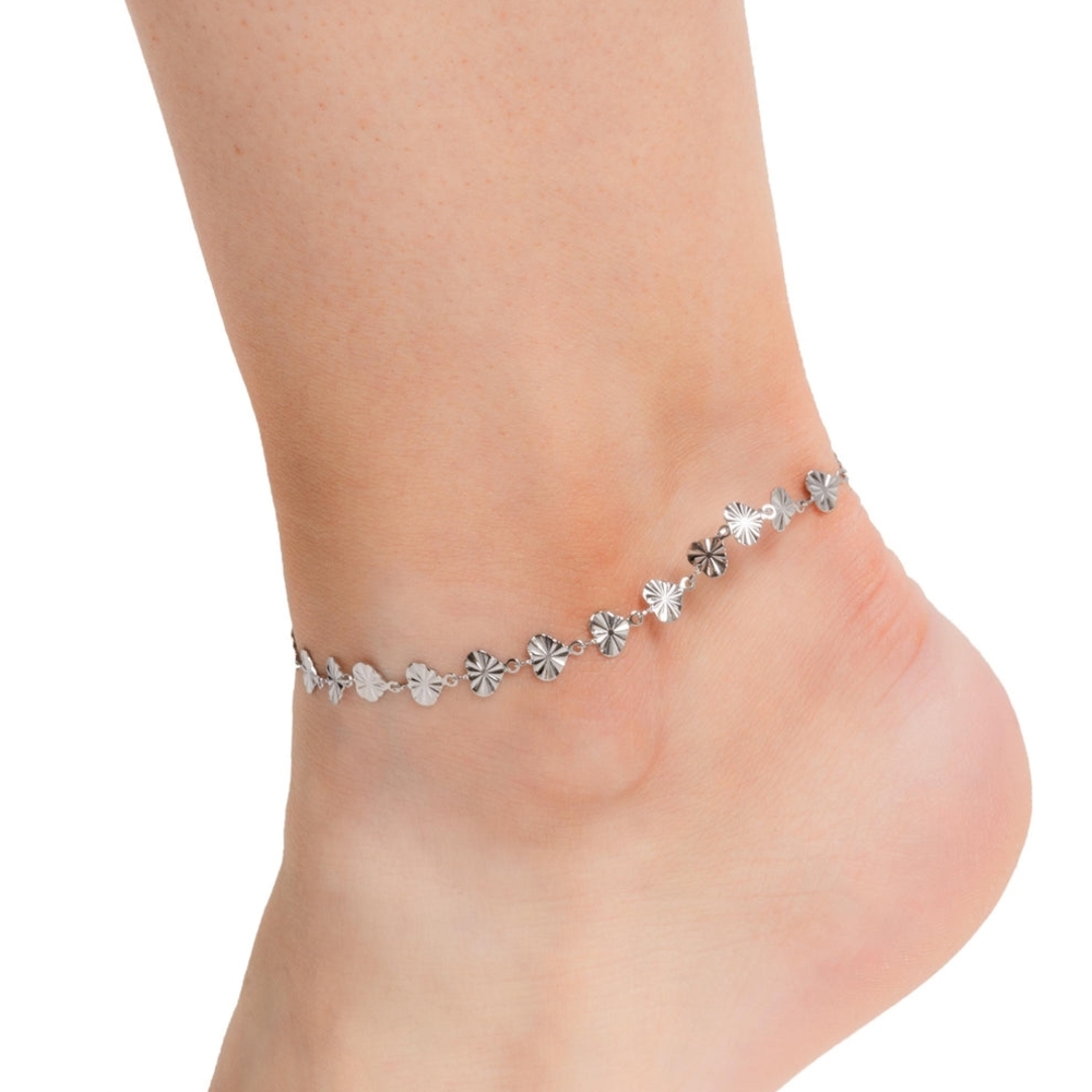 Paparazzi Silver Floral Anklet